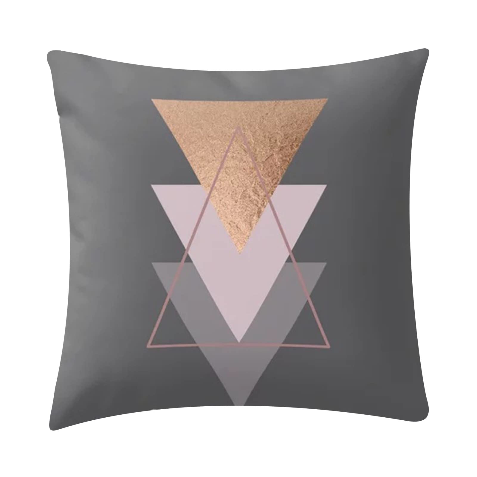 18x18 Inch (45x45 cm) White Linen Travel Pillowcase - Modern Decorative Square Throw Pillow Cover for Sofa, Bed, Car & Outdoor Use