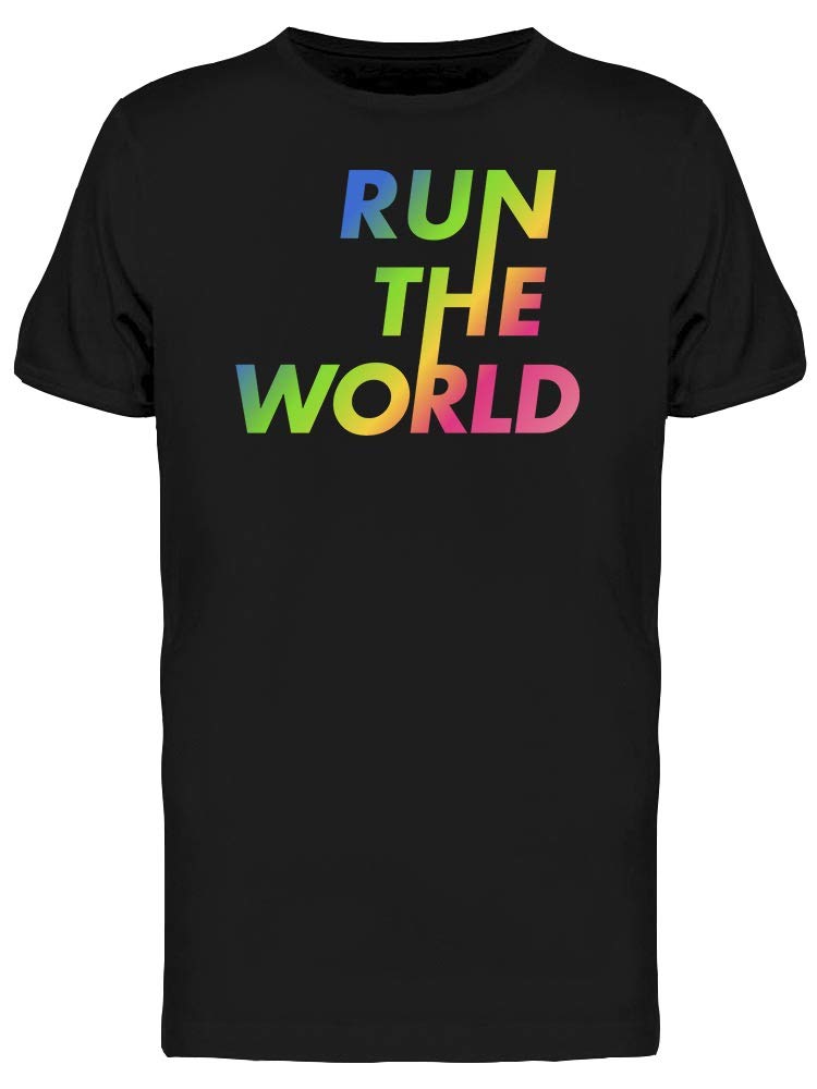 Trendy Run The World Graphic T-Shirt for Men - Casual Streetwear & Everyday Comfort | Perfect for Gym, Outings & Urban Fashion