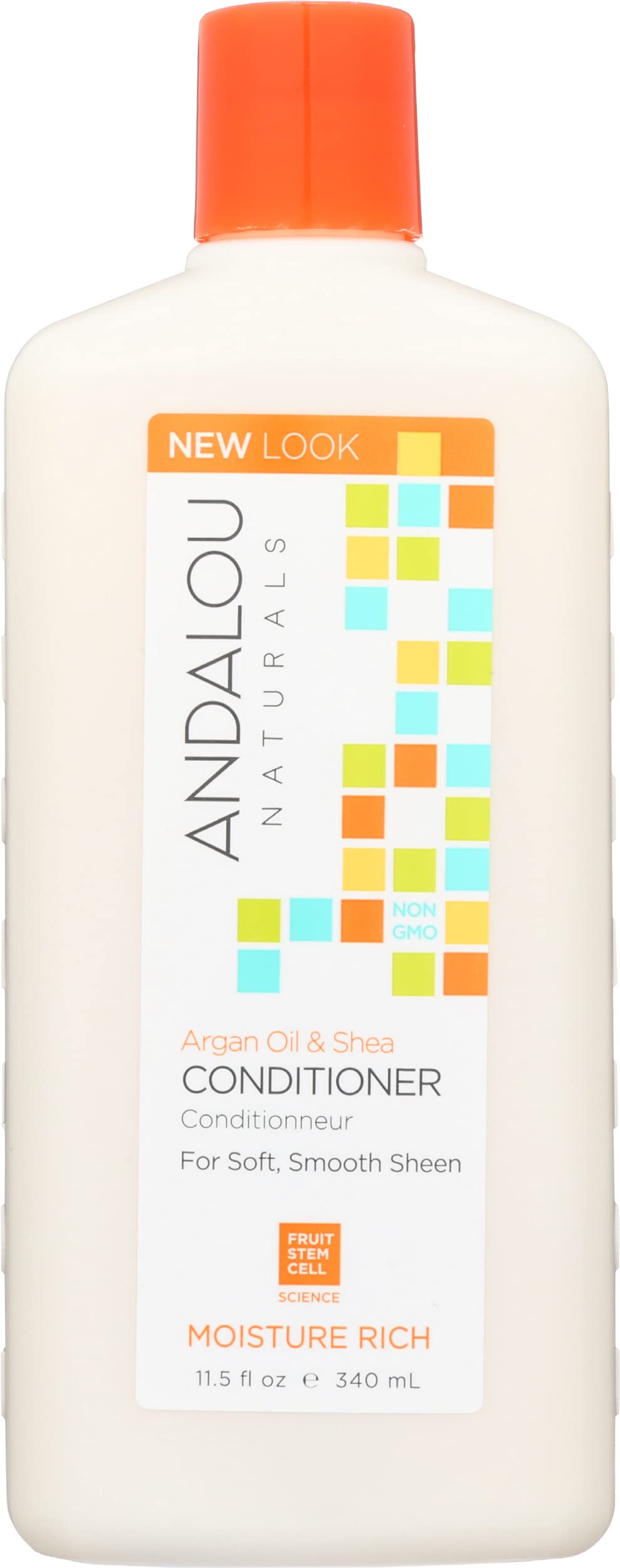 Andalou Naturals Argan Oil & Shea Butter Moisture Rich Conditioner - 11.5 fl oz for Dry, Damaged Hair - Deep Hydration & Repair - Pack of 1 - Perfect for Daily Hair Care & Salon-Quality Results at Home