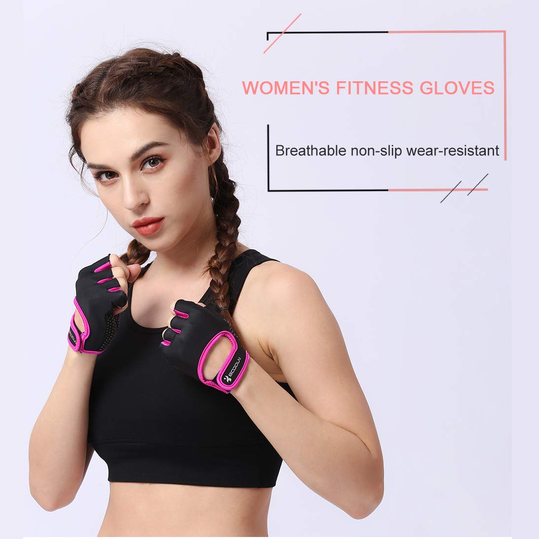 Anser 7140003 Half Finger Weight Lifting Gloves for Gym & CrossFit - Breathable Workout Gloves for Men & Women - Perfect for Weight Training, Powerlifting & Fitness Exercises