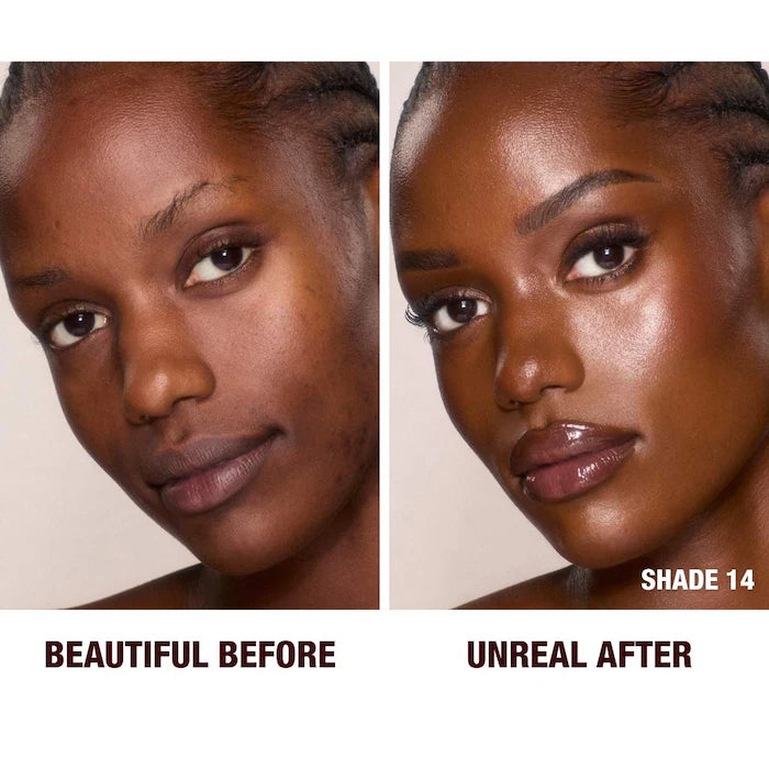 Charlotte Tilbury Unreal Skin Sheer Glow Tint Hydrating Foundation Stick - Lightweight, Buildable Coverage for Natural Glow | Perfect for Daily Wear & Special Occasions