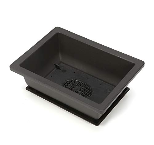 C CRYSTAL LEMON Bonsai Pots Set of 3 - Small Plastic Planters with Drainage Holes & Humidity Trays for Indoor Bonsai Trees - Includes Built-in Mesh & Irrigation System | Perfect for Home Decor, Office Plants & Zen Gardening