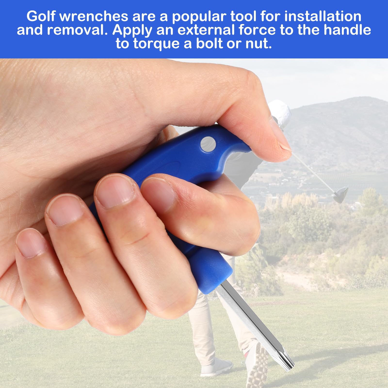 Premium Adjustable Golf Wrench Tool - Metal Golf Club Driver Adjuster with Comfortable Plastic Handle | Portable Golf Equipment for Club Head & Shaft Torque Adjustment | Perfect for On-Course Repairs & Home Practice Sessions