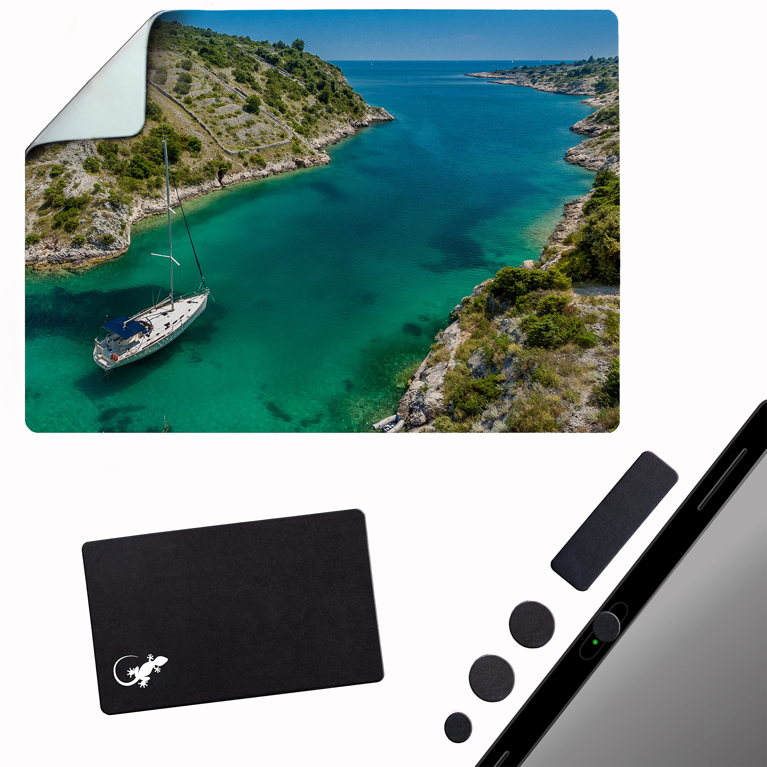 Non-Slip Adhesive Mouse Pad - Peel & Stick for Any Surface | Portable Travel Mouse Pad with Strong Grip | Perfect for Laptops, Desks & Cars | Smooth Tracking for Work & Gaming - SAIL Away Design