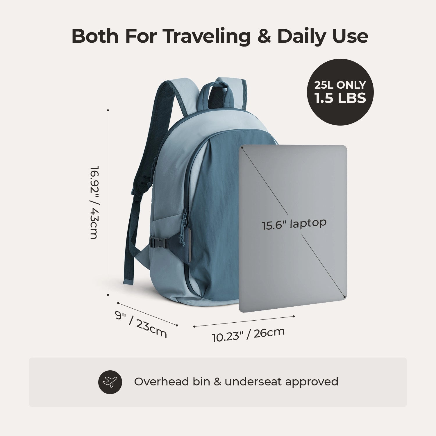 Soar 25L Waterproof Hiking Backpack Set - Lightweight Travel Daypack for Outdoor Adventures, Camping & College Students