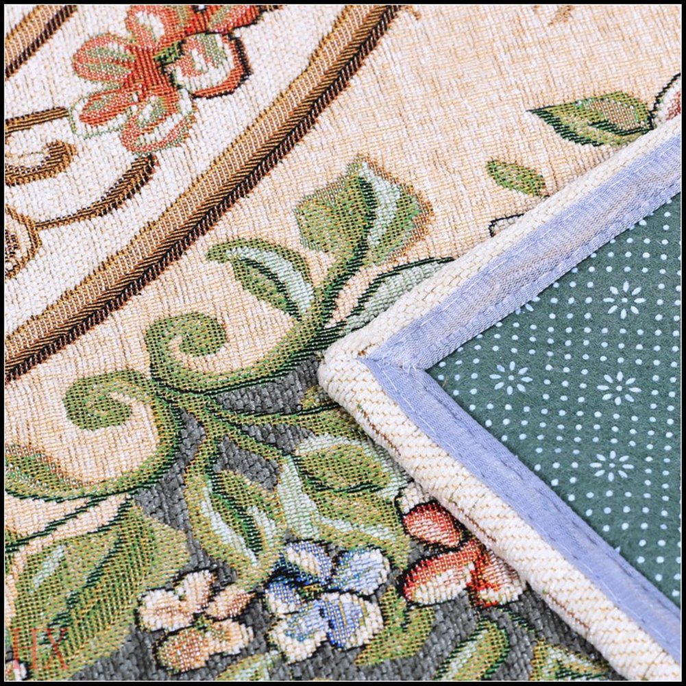 Ukeler Rustic Floral Area Rug - Non-Slip Soft Living Room Bedroom Dining Room Carpet (Luxury Blue, 23.6''x35.4'') - Perfect for Farmhouse Decor, Home Office & Cozy Spaces