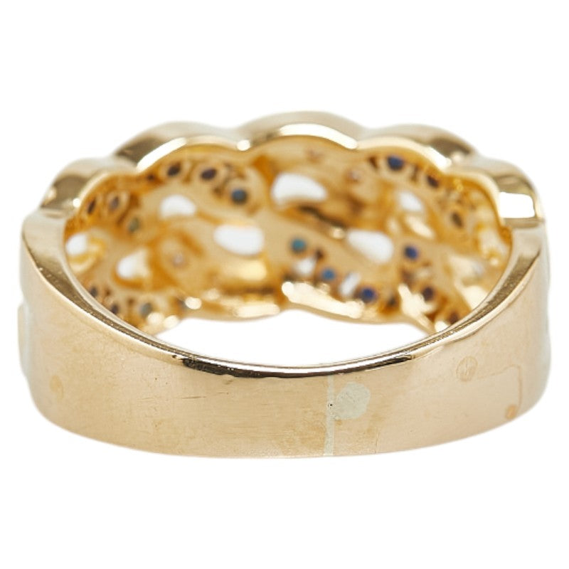 18K Yellow Gold Sapphire and Diamond Ring for Women - Elegant Engagement, Wedding, Anniversary Gift - Perfect for Special Occasions & Everyday Luxury