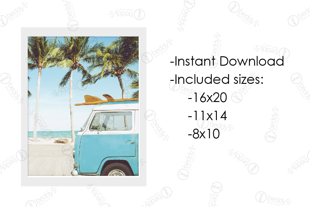 Hey Beach Artwork Digital Download - Printable Coastal Wall Decor for Home, Office & Vacation Rentals - Perfect for Beach House, Bathroom & Nursery Decor