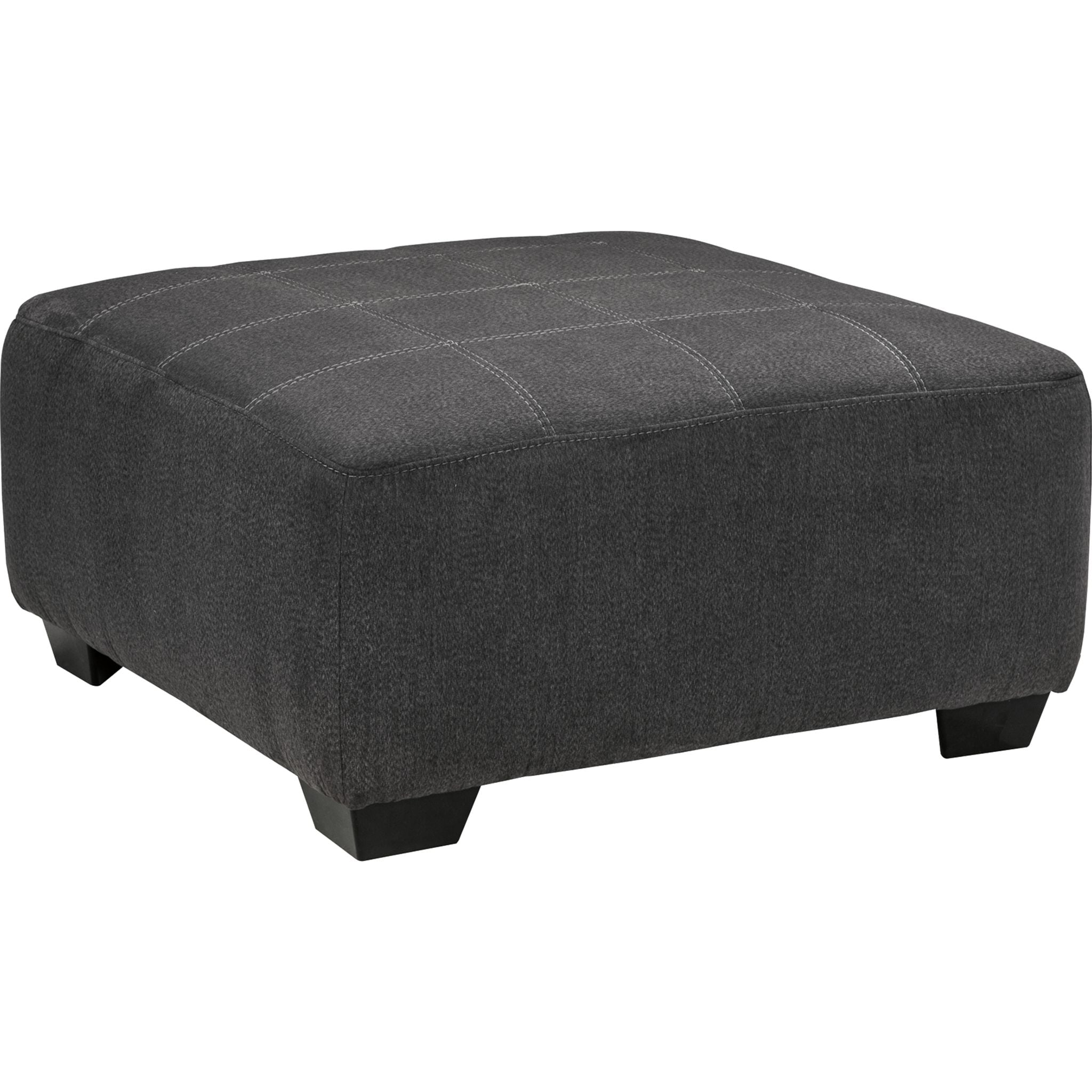 Ambee Oversized Accent Ottoman with Storage - Slate Gray Tufted Footrest Pouf for Living Room, Bedroom & Home Decor