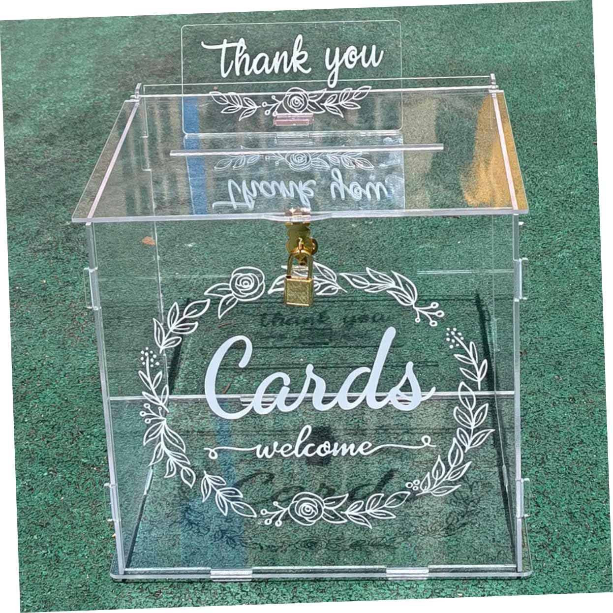 Elegant Acrylic Wedding Card Box - Money Gift Holder for Wedding Reception Decorations | Perfect for Bridal Showers, Anniversaries & Special Events