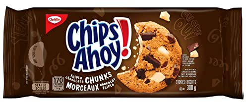 Chips Ahoy! Triple Chocolate Chunk Cookies - 10.6oz (300g) Pack | Rich Chocolate Flavor for Snacking, Lunch Boxes & Party Treats