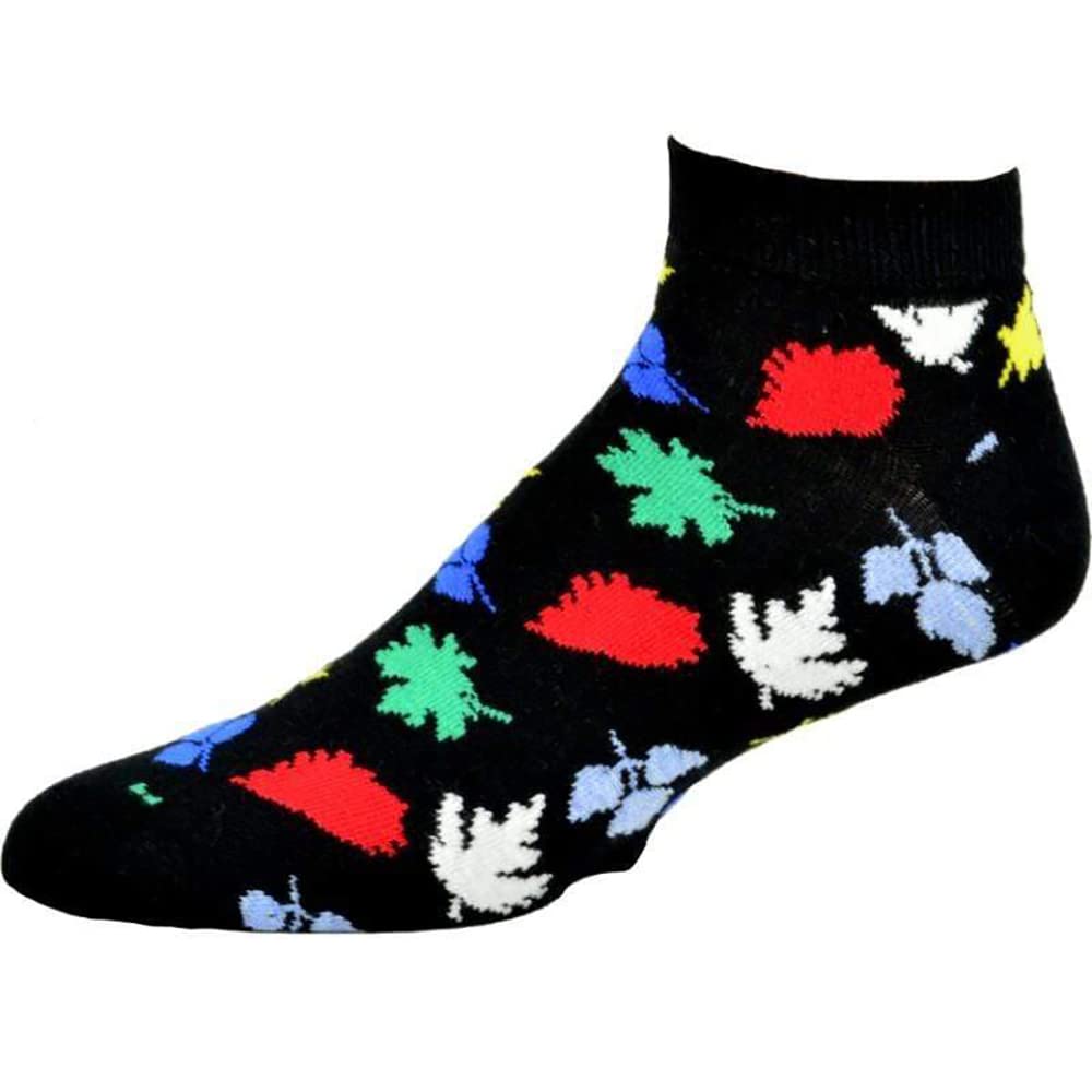 Men's Casual Dress Socks - Leaf Pattern Ankle Cotton Socks - 1 Pair Pack - Colorful, Comfortable & Stylish - Perfect for Office, Business, Wedding & Daily Wear