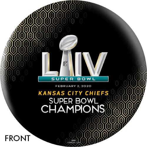 Kansas City Chiefs Super Bowl 54 Champions Commemorative Black Bowling Ball - Official NFL Licensed Collectible for Fans, Sports Bars & Game Room Decor