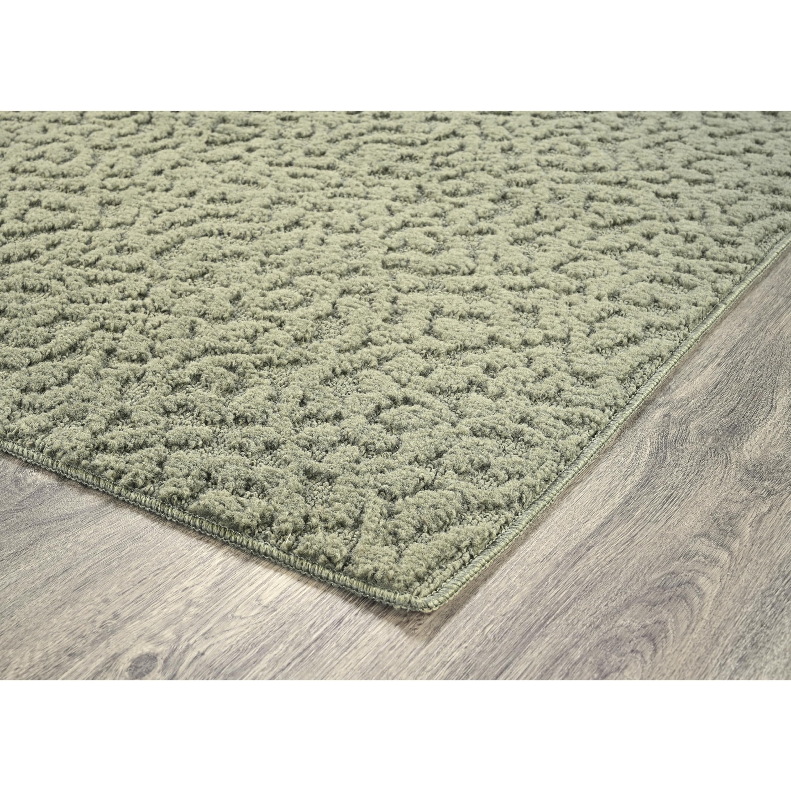 Garland Rug Ivy Area Rug 9x12 Feet - Soft Sage Green Indoor Rug for Living Room, Bedroom, Dining Room - Non-Slip, Stain Resistant, Easy to Clean - Perfect for Home Decor & High Traffic Areas