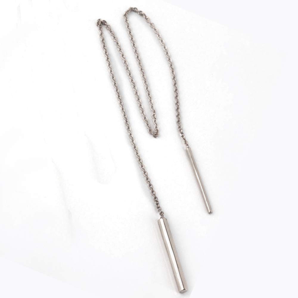 Elegant Jewelry Box - 9K, 14K & 18K Solid Gold Women's Threader Chain Earrings | Dangle Drop Earrings for Women | Unique Birthday Gift for Her | Perfect for Parties, Weddings & Special Occasions