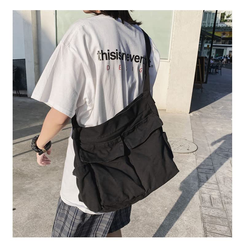 Stylish Canvas Tote Bag for Women & Men - Large Capacity Casual Shoulder Bag - Perfect for Work, Travel, and Shopping