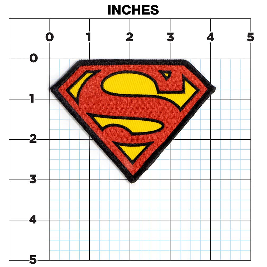 DC Comics Superman Logo Iron-On Patch - Officially Licensed Embroidered Badge for Jackets, Hats & Bags - Perfect for Cosplay, DIY Crafts & Superhero Fans