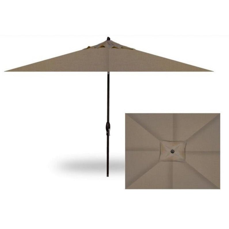 8' x 10' Rectangle Auto Tilt Outdoor Patio Umbrella - Heavy Duty Sun Shade for Poolside, Deck, Backyard & Garden - Treasure Garden Collection