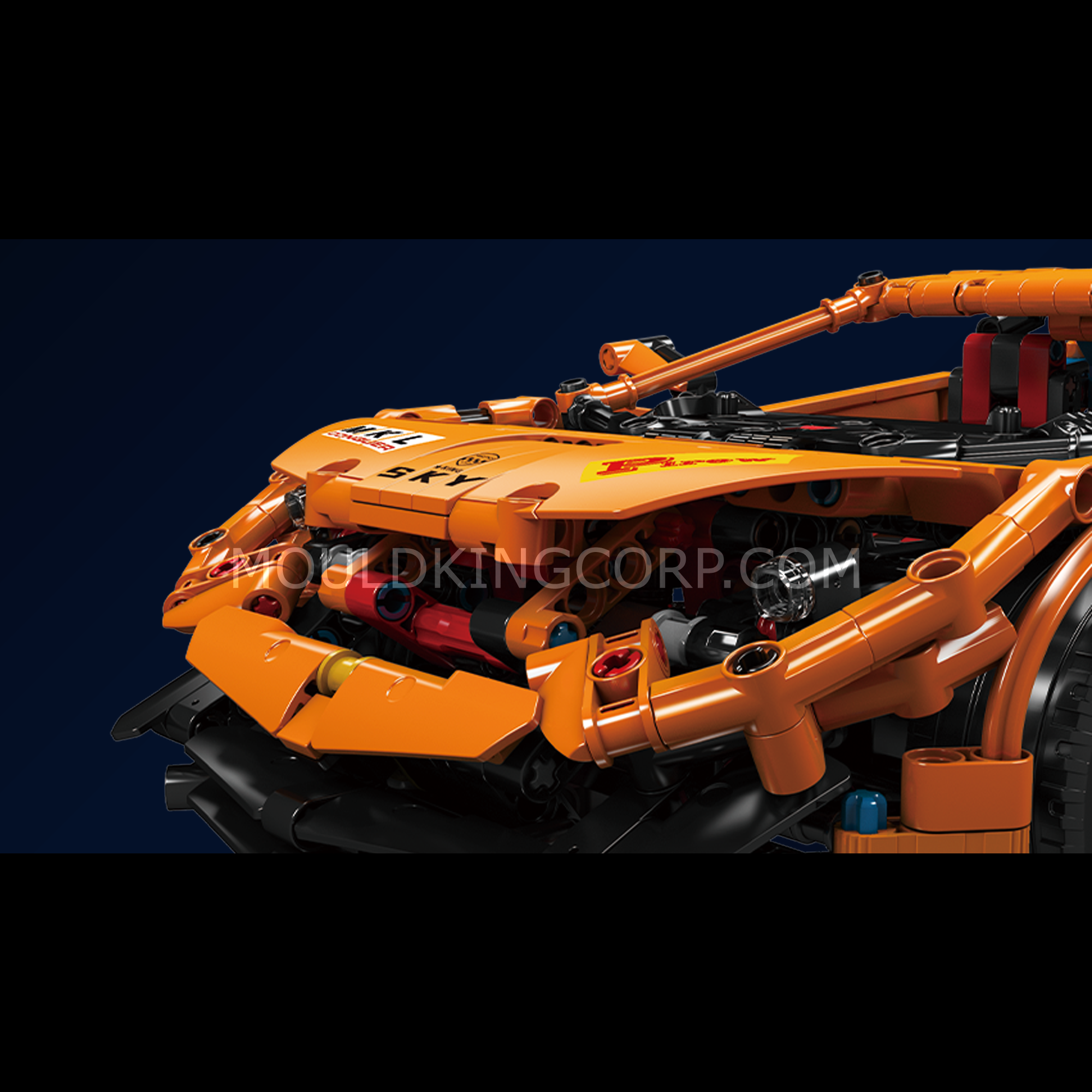 MOULD KING 13177 Italian Bull SVJ Remote Control Car Building Kit - 1,608 Piece Technic Model Set for Adults & Teens | Perfect for STEM Learning, DIY Projects & Collector Display
