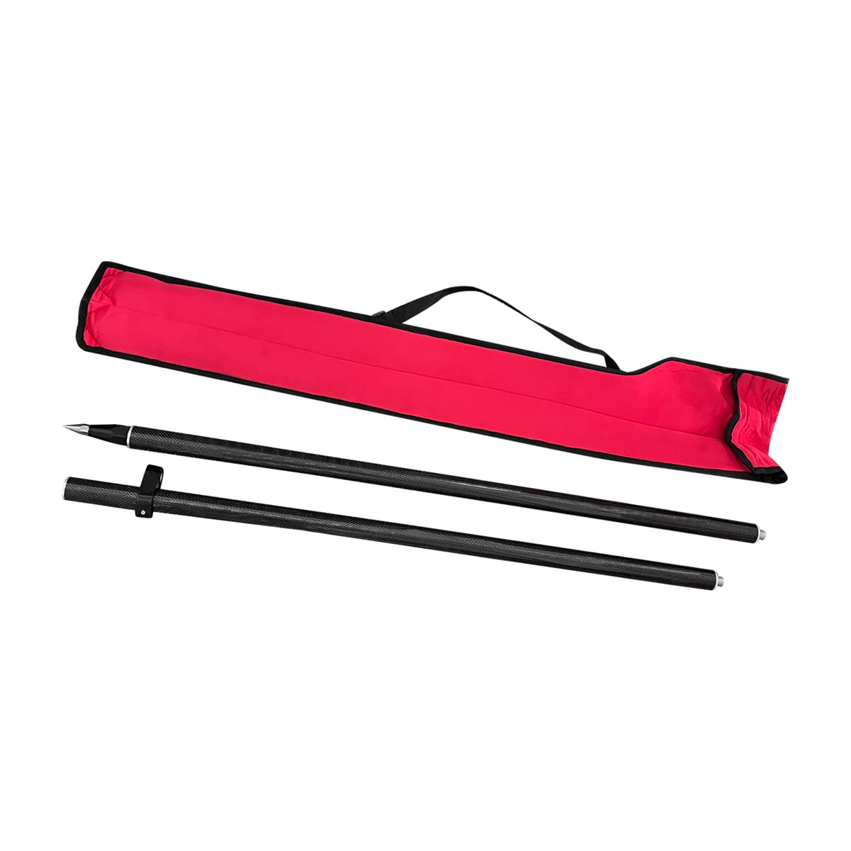 2M Carbon Fiber GPS GNSS RTK Survey Rod with 5/8X11 Thread & Soft Carrying Bag - High Precision for Total Station, Prism, and Land Surveying - Ideal for Construction, Mapping, and Engineering Projects