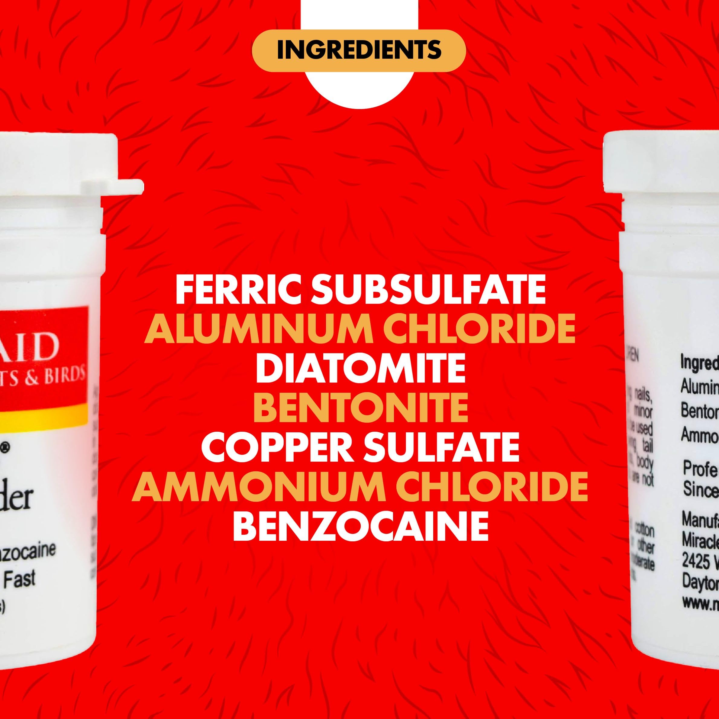 Miracle Care Kwik Stop Styptic Powder for Dogs, Cats & Birds - Fast-Acting Pet Blood Clotting Powder | Stops Bleeding from Nail Trims, Minor Cuts & Grooming Accidents | 6 oz | Perfect for Home Pet Care & First Aid Kits