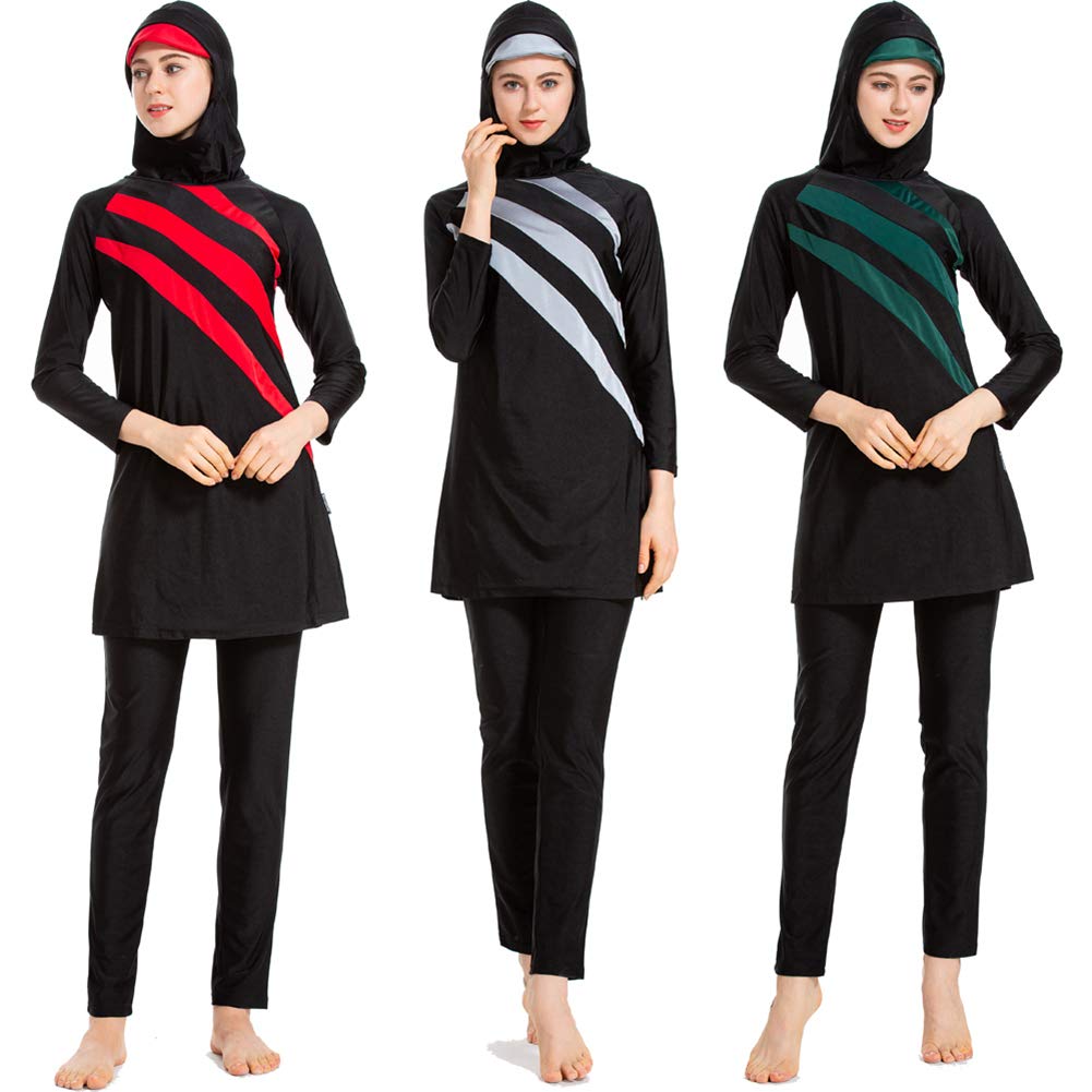 ShuoBeiter Modest Full Coverage Muslim Swimwear for Women - Long Burkini with Hijab, Plus Size Islamic Swimwear | Beach, Pool & Water Activities