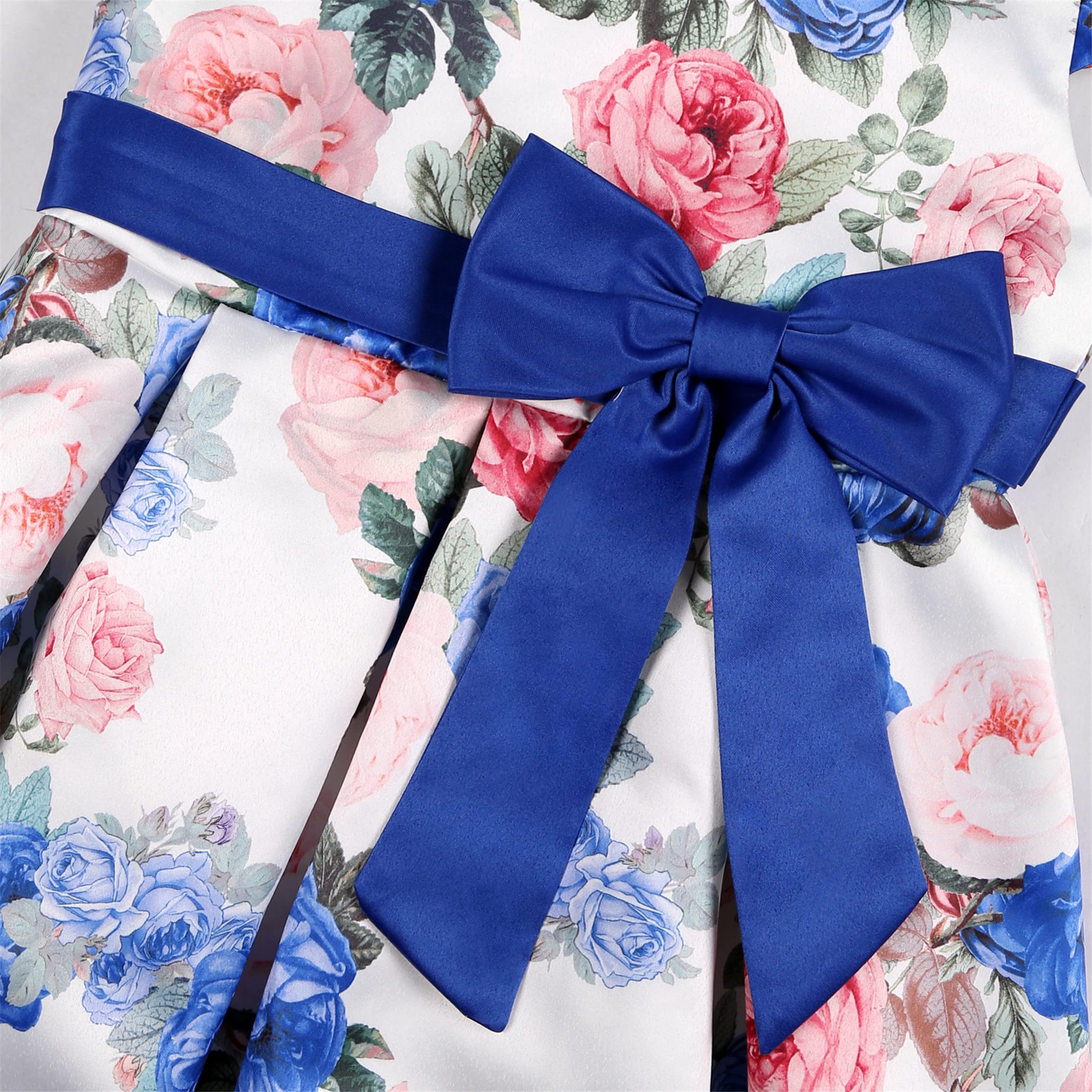 **CMMCHAAH Girls Pageant Party Dresses for Kids 2-9 Years – Floral Print Formal Gown for Birthday, Pageant & Special Occasions**