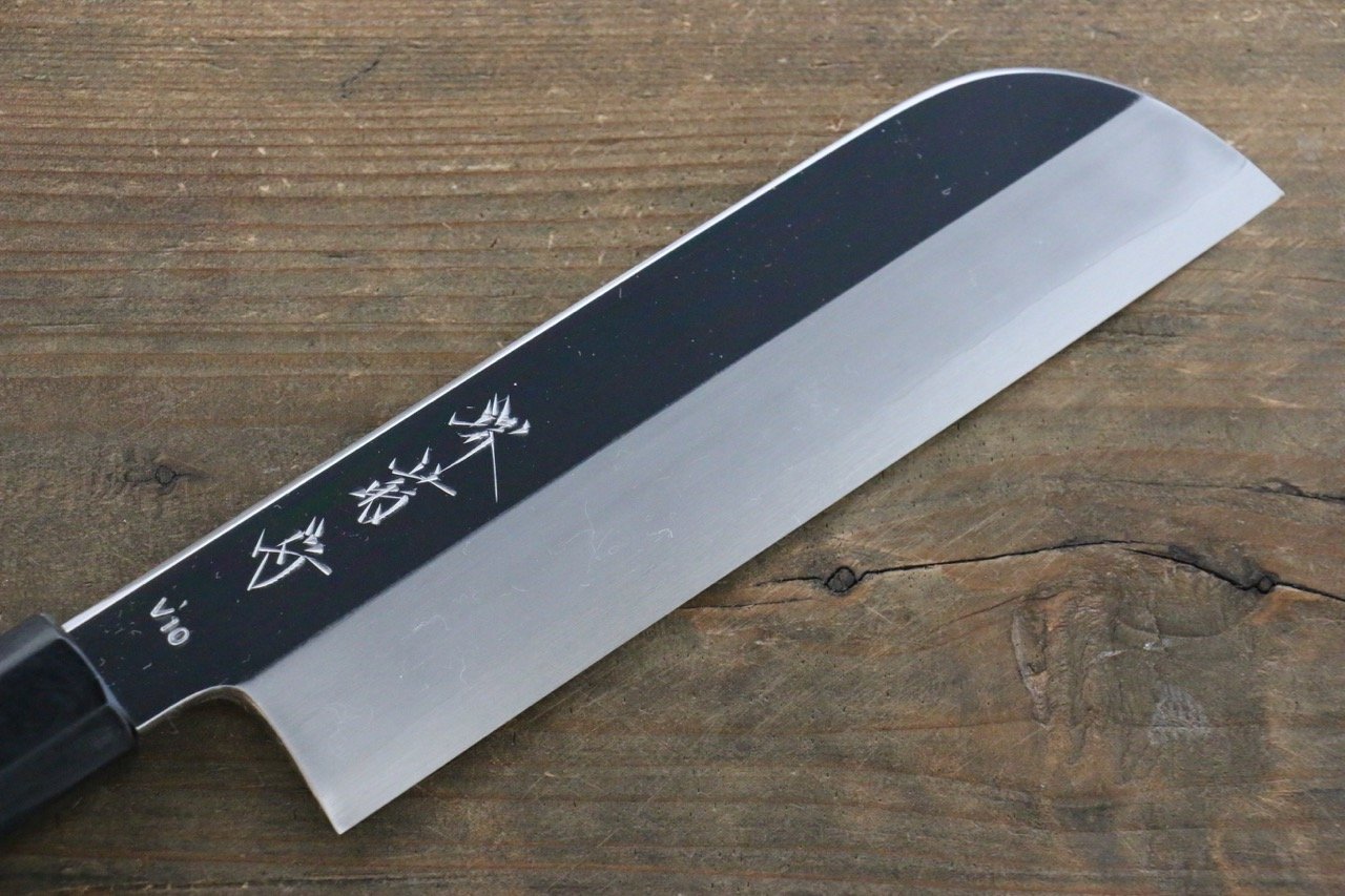 Premium Kikumori VG10 Japanese Chef Knife - 180mm Mirrored Finish Kamagata Usuba Blade for Slicing, Dicing & Precision Vegetable Cutting - Ideal for Professional Chefs & Home Cooking Enthusiasts