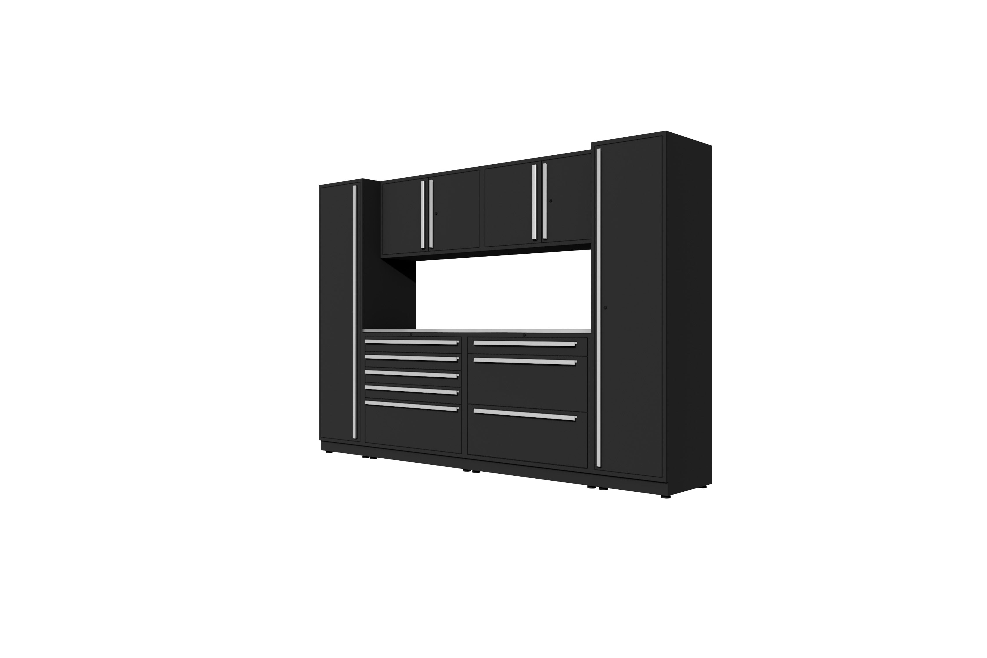 ProSlat Fusion Plus 120 Single Door Locker Preconfigured Array - Heavy Duty Garage Storage System for Tools & Equipment Organization