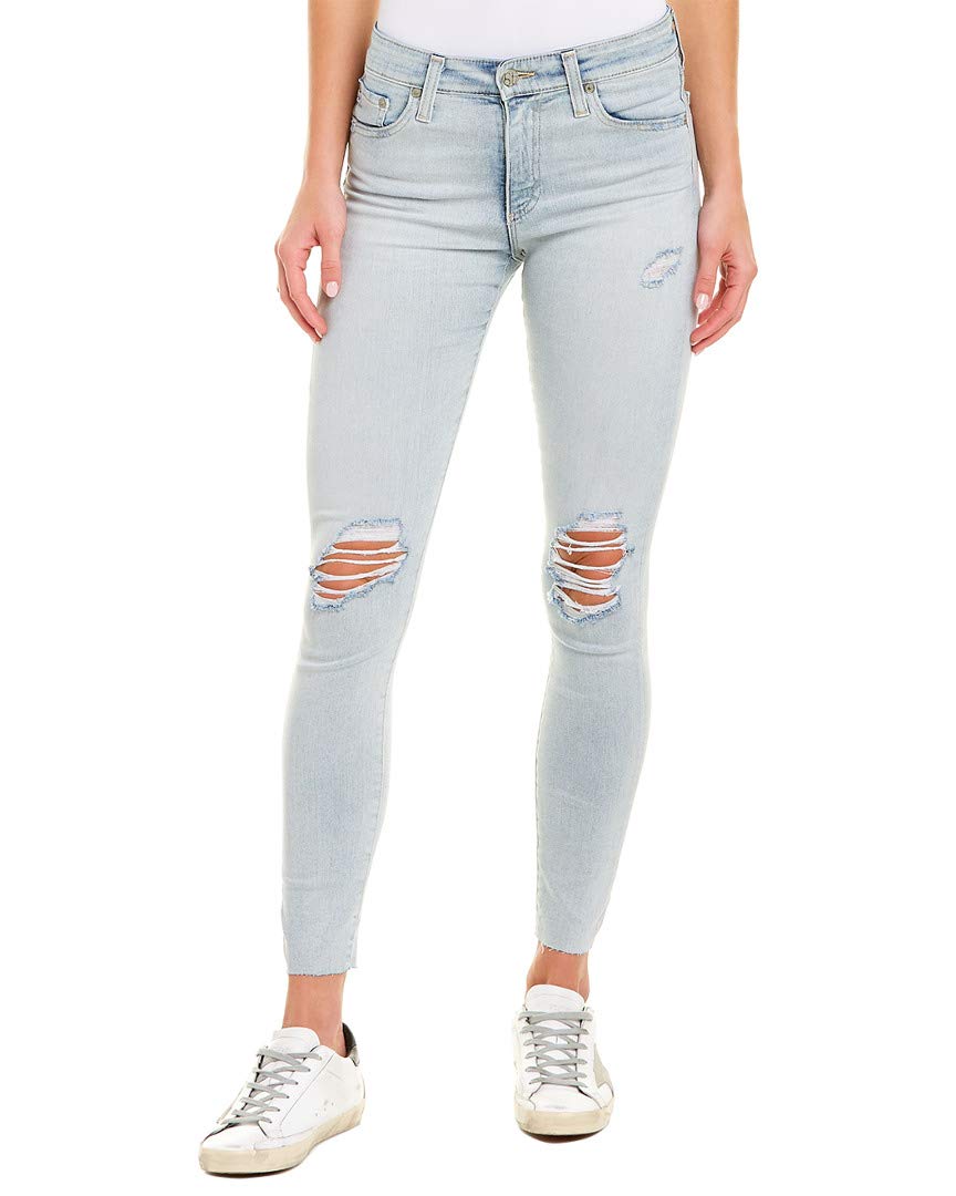 AG Adriano Goldschmied Women's Farrah Raw Hem Ankle Jeans | High Waist Skinny Denim Pants for Casual Wear & Everyday Outfits