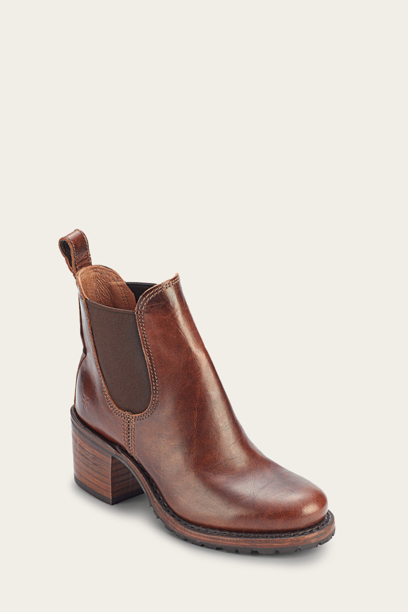 Sabrina Chelsea Cognac Women's Ankle Boots - Stylish & Comfortable for Fall & Winter Fashion, Office & Casual Wear