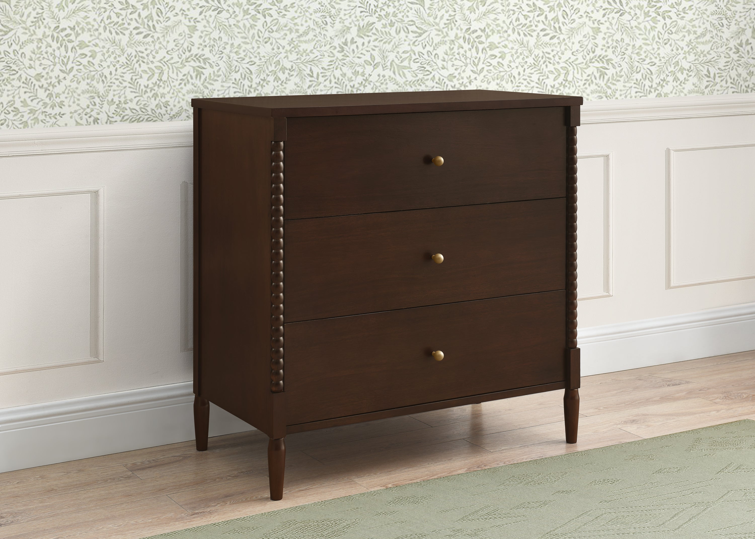 Lily 3 Drawer Dresser with Interlocking Drawers - Sturdy Bedroom Storage Furniture for Clothes, Toys & Organizing - Perfect for Kids Room, Nursery or Dormitory