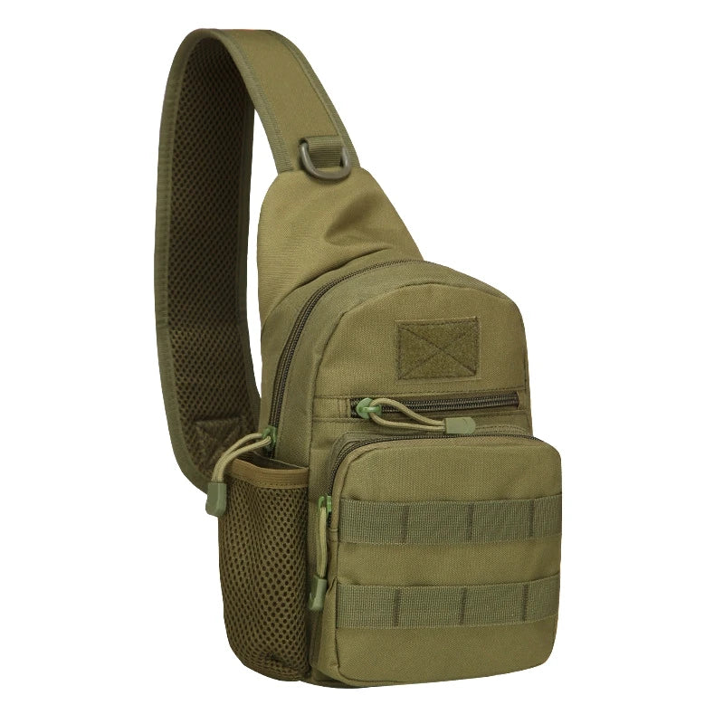 Portable Hiking & Travel Sling Shoulder Bag - MOLLE Chest Pack for Men - Outdoor Sports Bottle Pouch - Camping Hunting Fishing Backpack - Perfect for Hiking, Travel & Outdoor Adventures