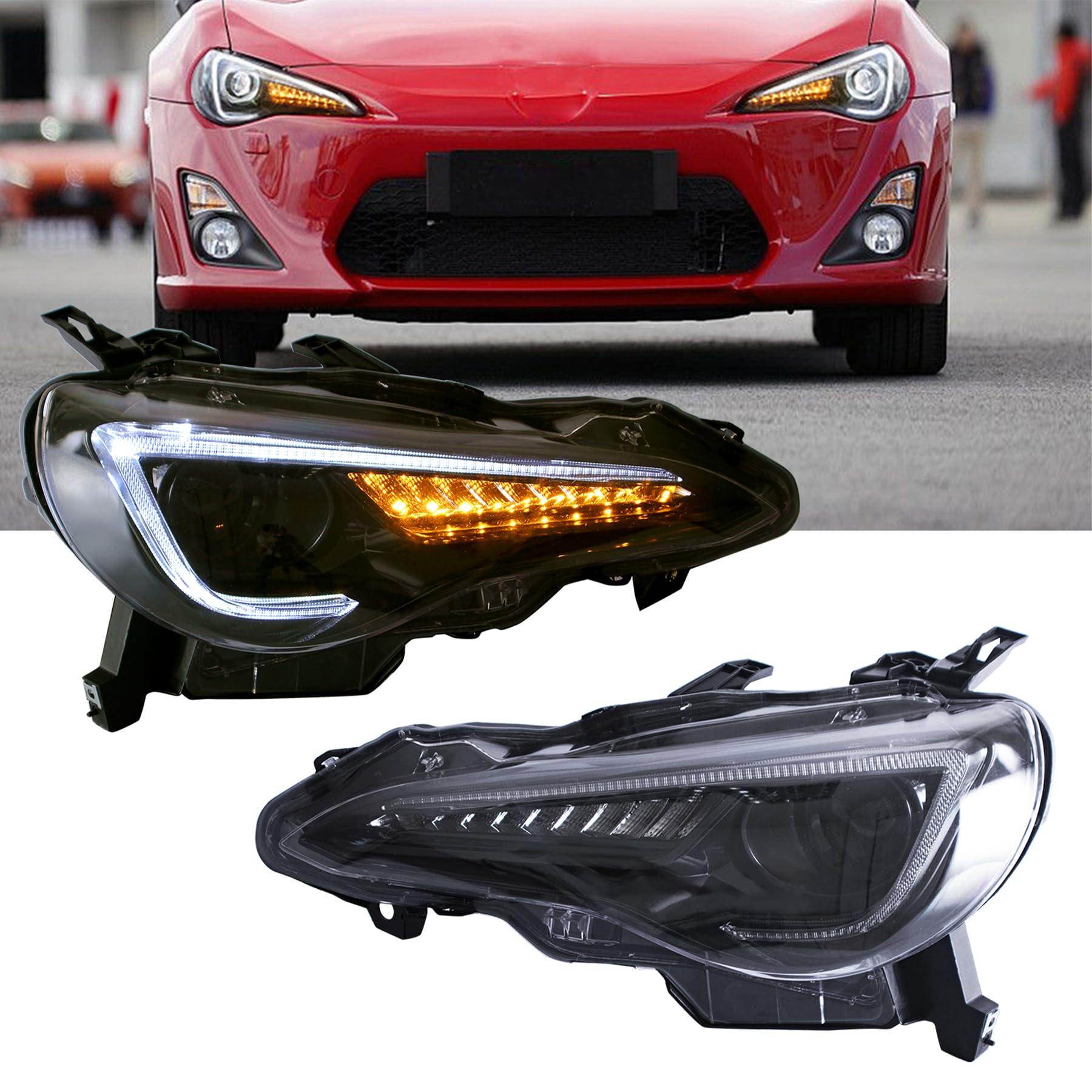 JDMSPEED LED Headlights & Tail Lights Replacement Kit for Subaru BRZ, Scion FRS, Toyota GT-86 (2013-2017) - High Brightness, Easy Installation - Perfect for Night Driving & Car Upgrades