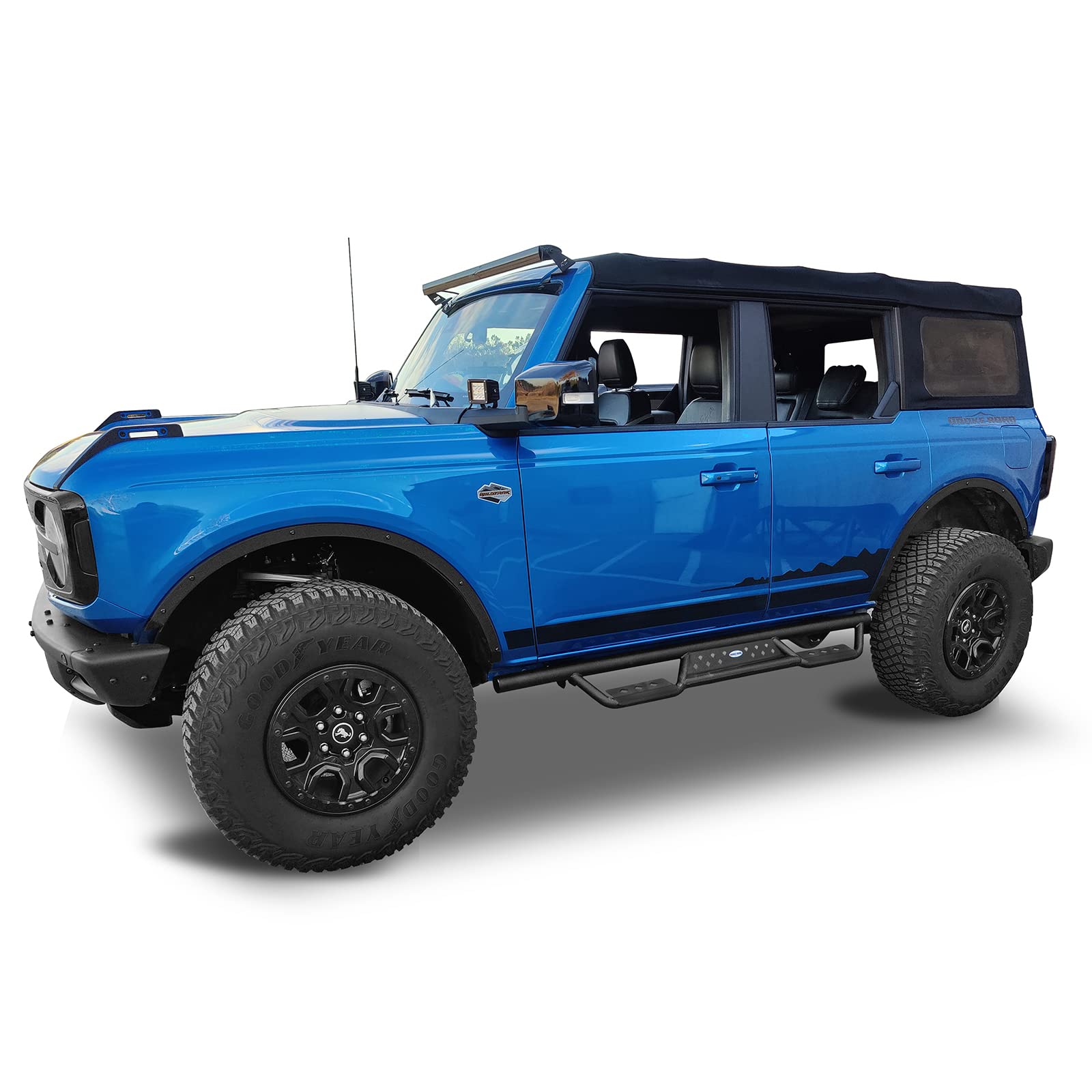 Hooke Road Bronco Wheel Liner Trim Fender Flare Delete Kit - Compatible with 2021-2025 Ford Bronco 2/4 Door Models (4-Piece Set) - Off-Road Protection & Custom Styling Upgrade