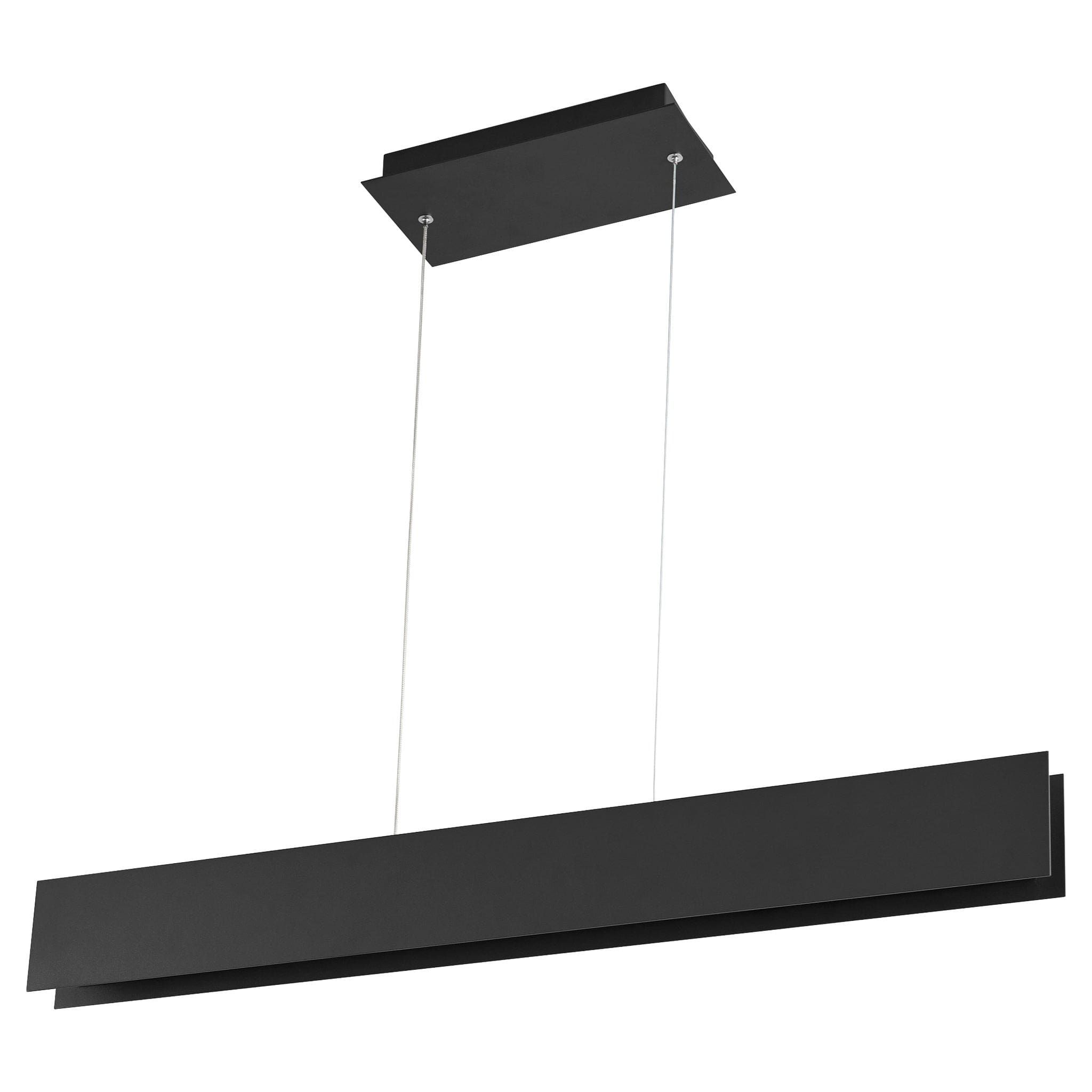 Oxygen Brio 3 6017 15 Linear LED Pendant Light - 36 Inch Modern Industrial Black Hanging Fixture for Kitchen Island, Dining Room & Office Lighting