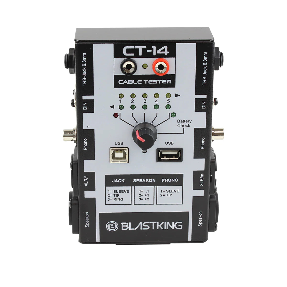 Blastking CT14 Professional Network Cable Tester - RJ45 Ethernet LAN Cable Continuity Checker for Cat5 Cat6 Cat7 - Perfect for IT Technicians, Network Installations & Home Office Setup