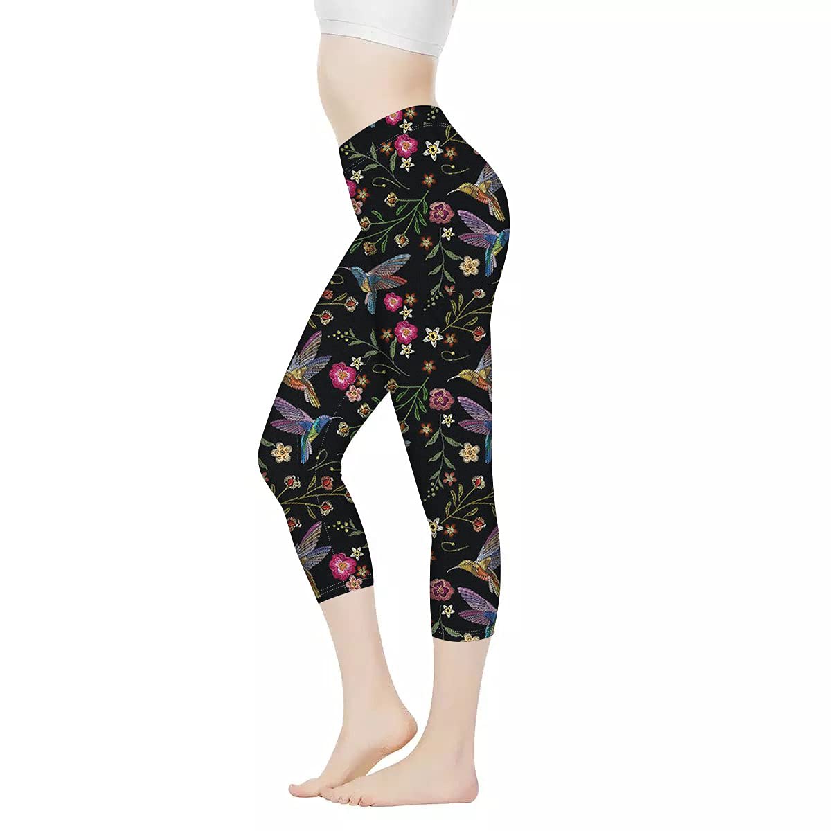 POLERO Women's Capri Leggings - Soft Stretchy Yoga Pants for Workout, Running & Lounge Wear | High Waist Athletic Tights for Yoga, Gym & Casual Outfits