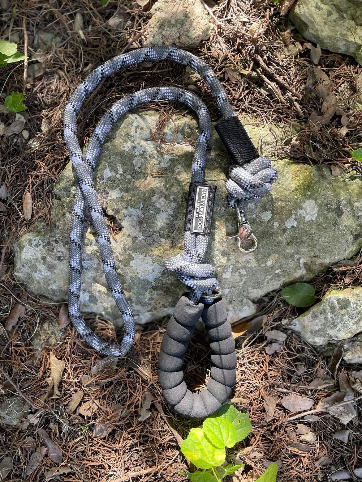 Premium Pewter Austin Rope Dog Leash - Durable & Stylish for Small to Medium Dogs - Perfect for Walking, Training & Outdoor Adventures