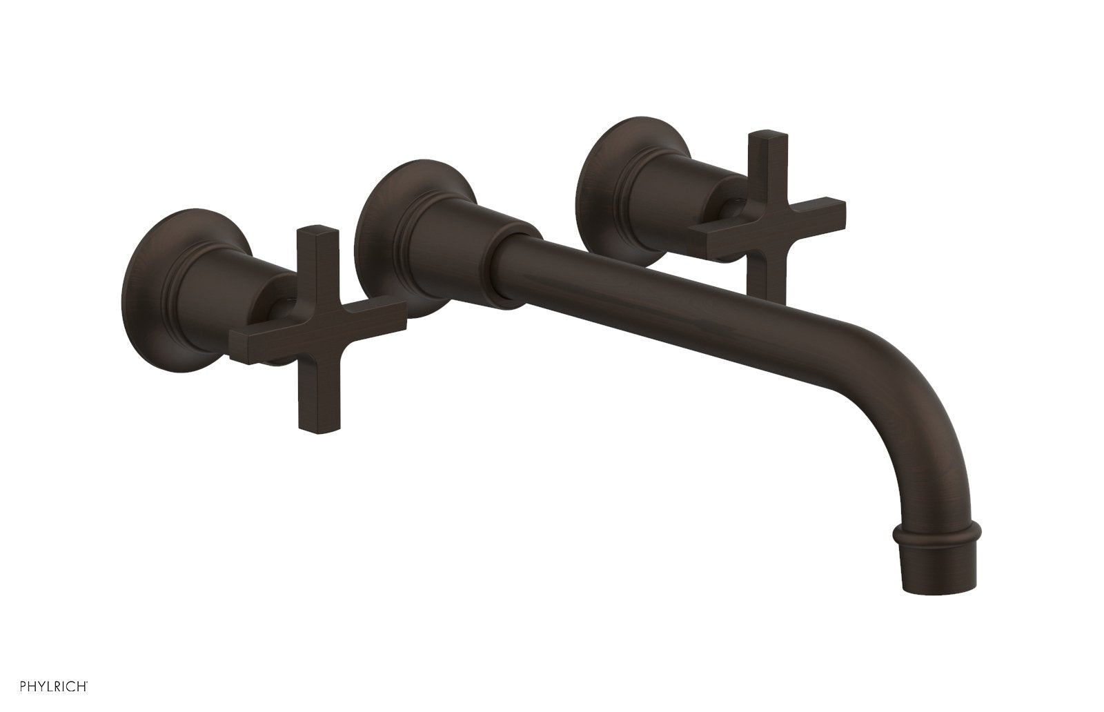 HEX MODERN Wall Mounted Lavatory Faucet Set with 10-Inch Spout and Cross Handles - Model 501 13 10 - Perfect for Bathroom Vanity, Powder Room & Modern Home Decor