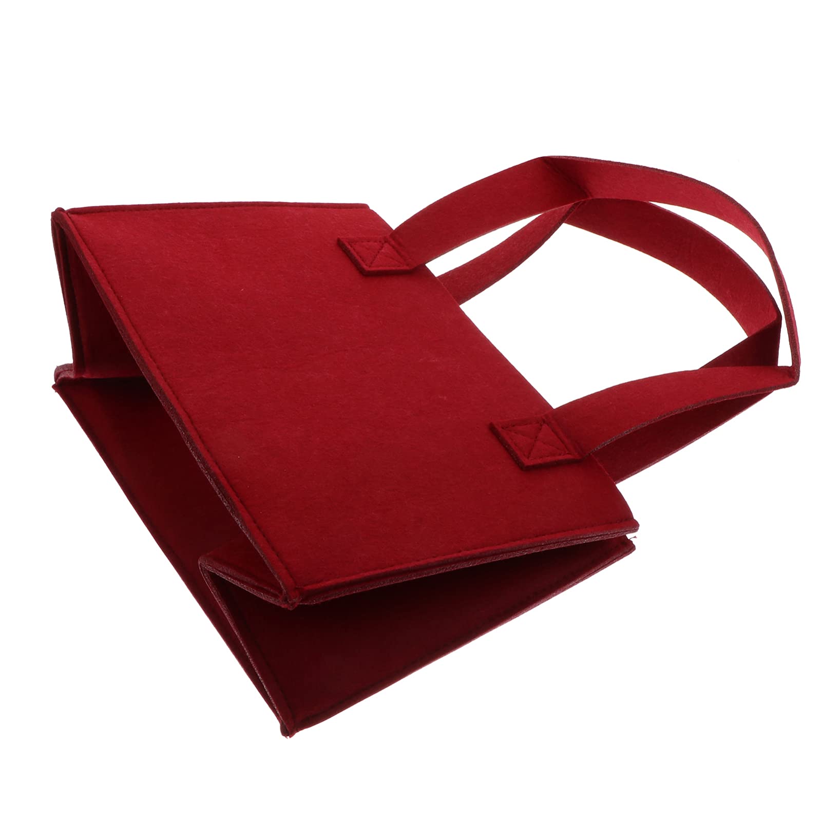 Zerodeko 6 Bottle Insulated Wine Tote Bag with Dividers - Reusable Felt Wine Carrier for Travel, Camping, Picnic & Groceries - Perfect Gift for Wine Lovers (Red) | Portable Wine Storage for Parties, Beach Outings & Outdoor Adventures