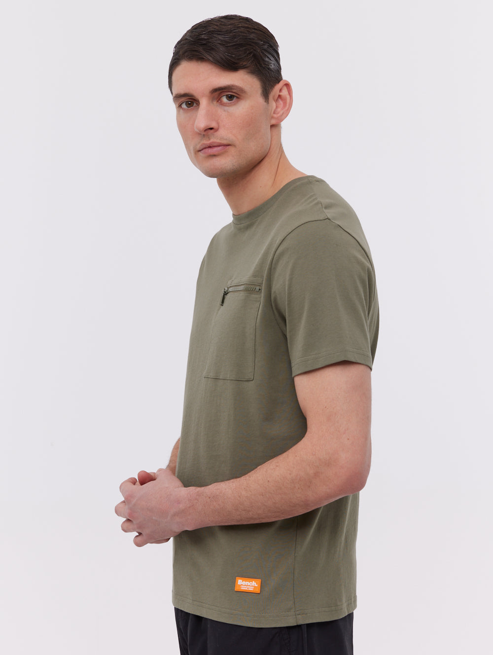 Hapsi Men's Casual Pocket T-Shirt - Comfortable Cotton Crew Neck Tee for Everyday Wear, Work, and Outdoor Activities