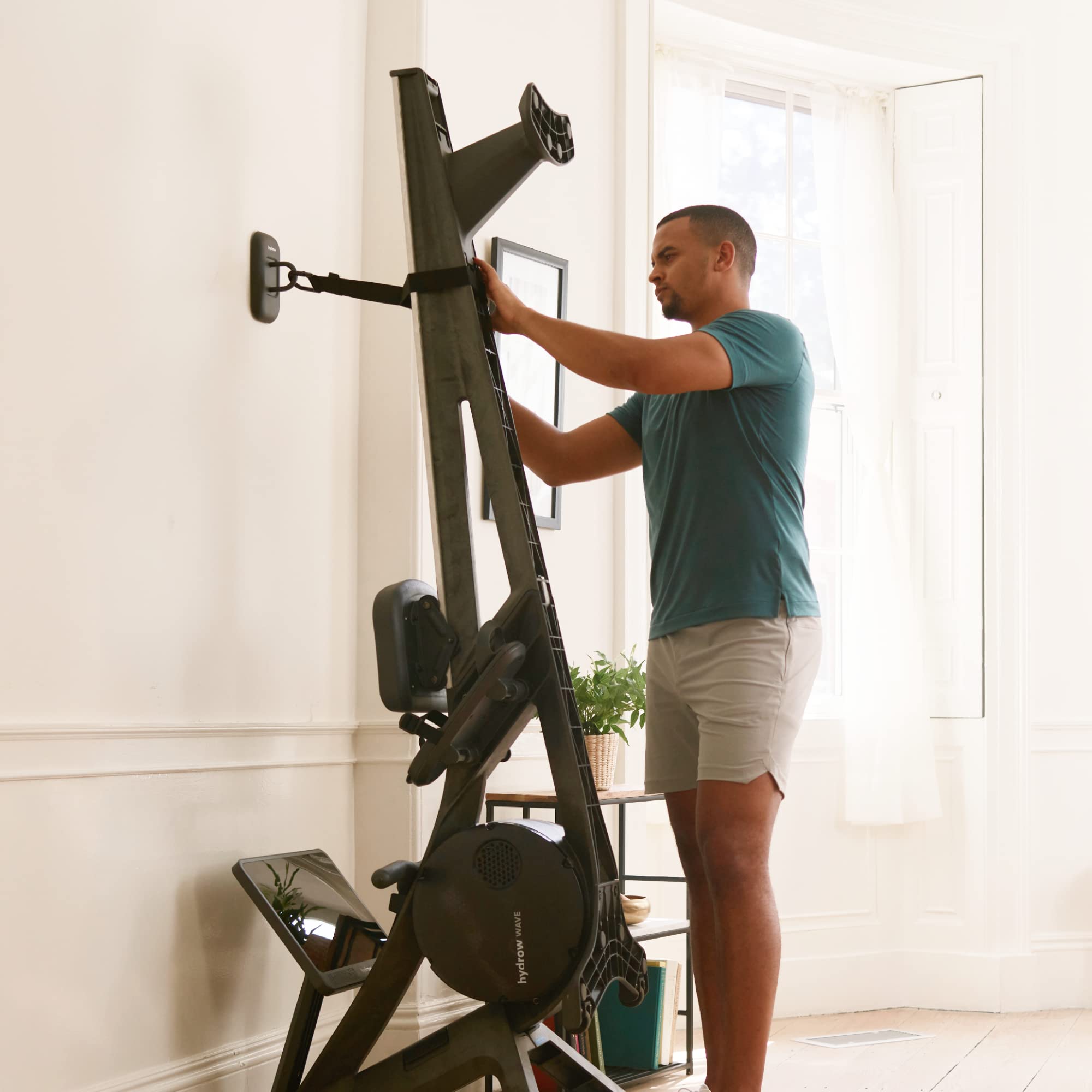 Hydrow Wave Rowing Machine Vertical Anchor Kit - Wall Mount Storage Solution for Compact Home Gyms | Perfect for Small Spaces & Apartment Workouts