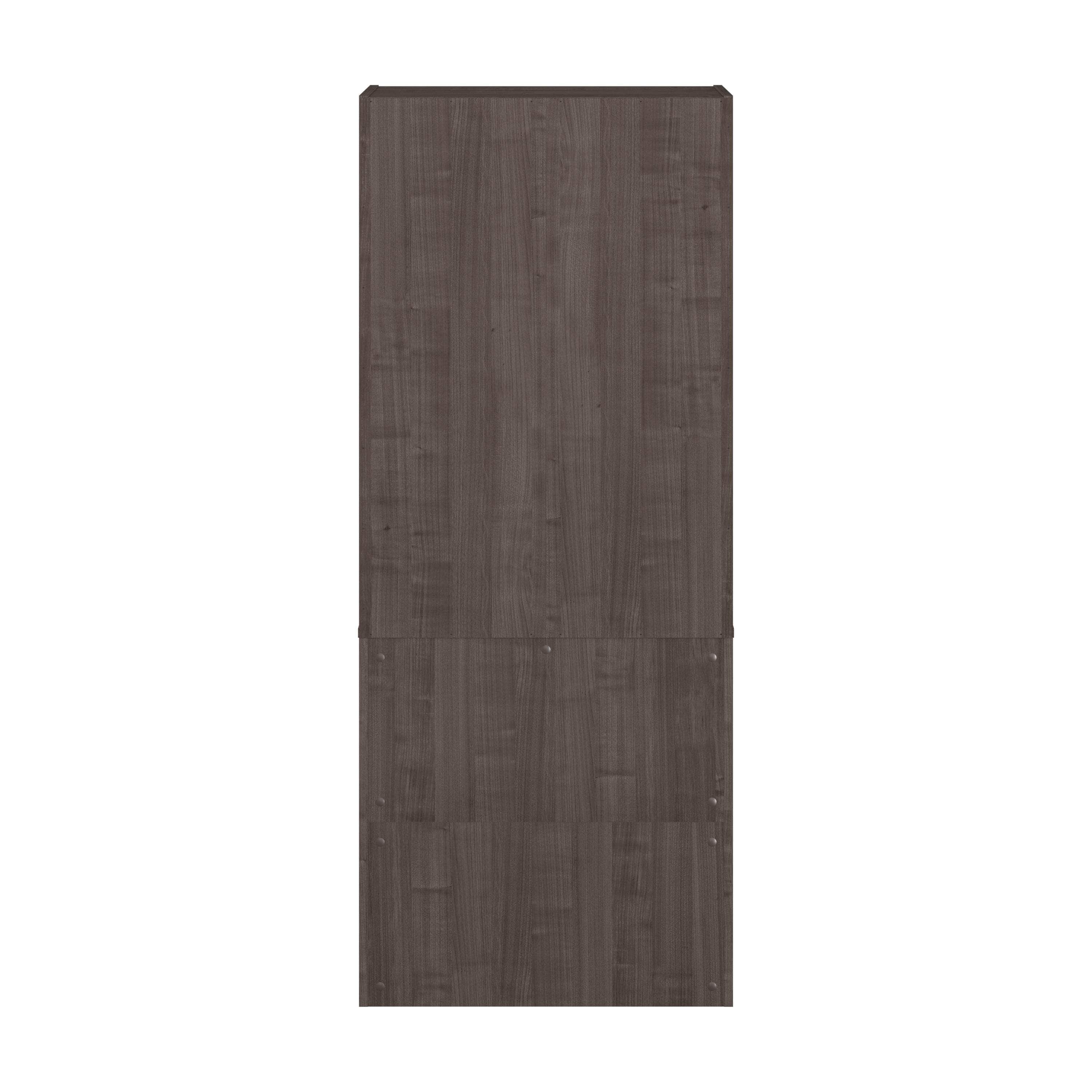 Ridgeley 30W 5-Tier Bookshelf - White, Black & Walnut Finish | Space-Saving Bookcase for Living Room, Office & Bedroom Storage