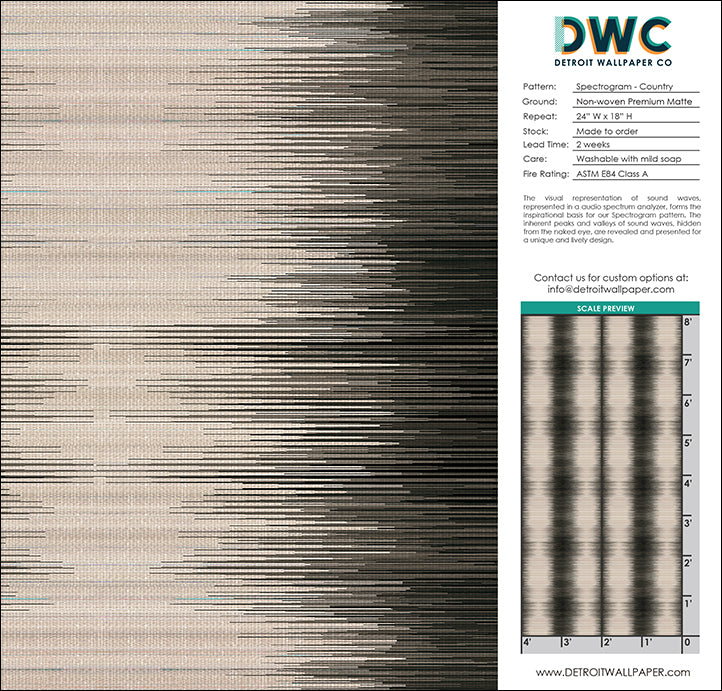 High-Quality Spectrogram Country Wallpaper - Vibrant Home Decor for Living Room & Bedroom