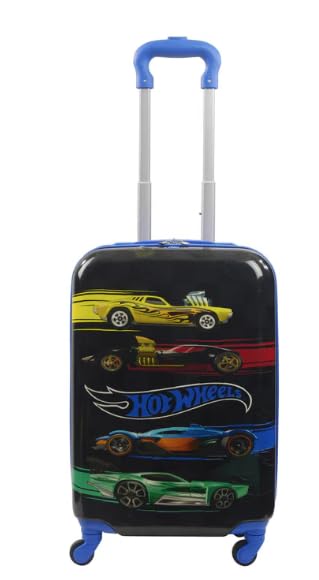 FUL Unisex Hot Wheels 20.5 Inch Carry On Rolling Luggage - Lightweight Hardshell Spinner Suitcase with 360° Wheels (Blue) | Perfect for Air Travel, Business Trips & Weekend Getaways