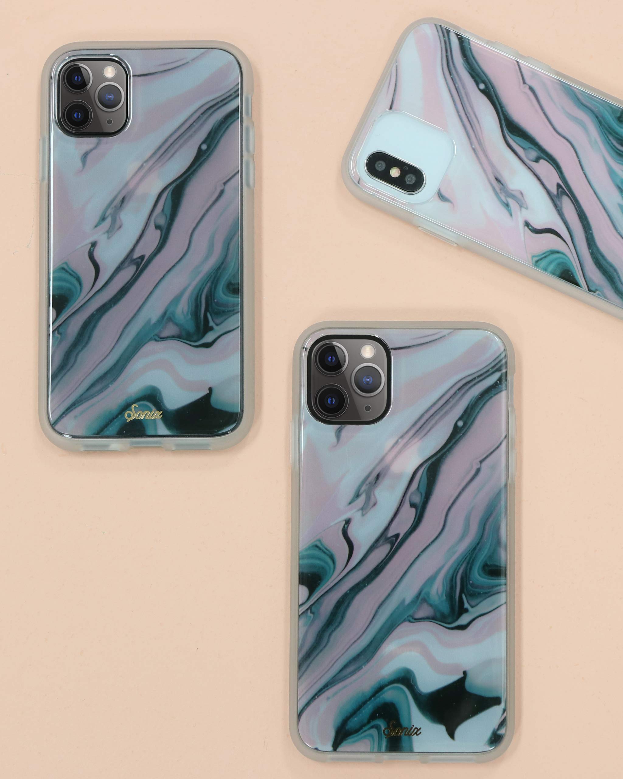 Sonix Blush Quartz Protective Case for iPhone 11 Pro Max - 10ft Drop Tested, Clear Marble Design, Shockproof Cover for Apple iPhone 11 Pro Max (Model 294-0148-0011) - Perfect for Everyday Use, Travel & Outdoor Activities