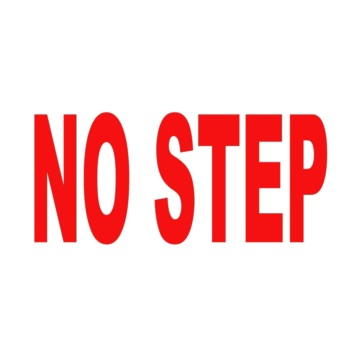 No Step Trucking Business Vinyl Decal Sticker - Red Color for Semi Trucks & Trailers - Perfect for Commercial Vehicles, Work Trucks & Fleet Branding