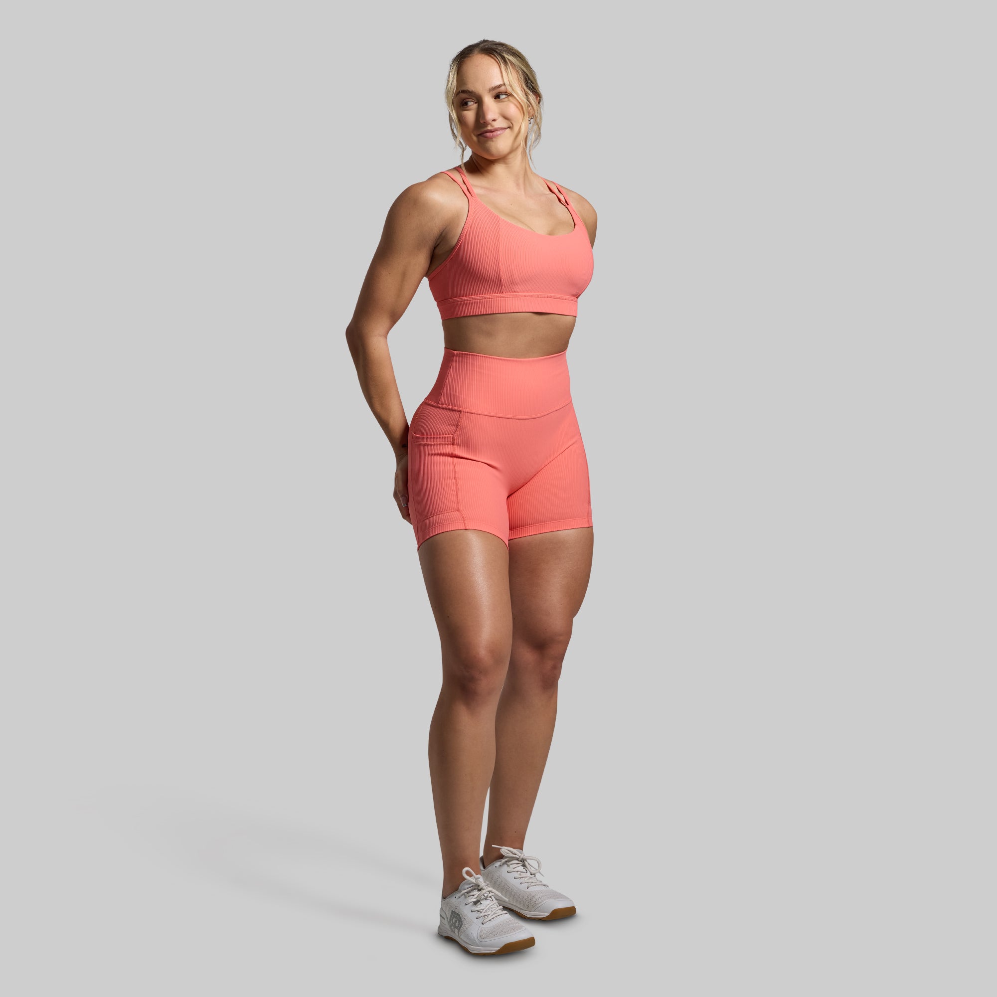 All or Nothing Short Set - Hot Peach | Women's Summer Outfit for Beach, Gym & Casual Wear