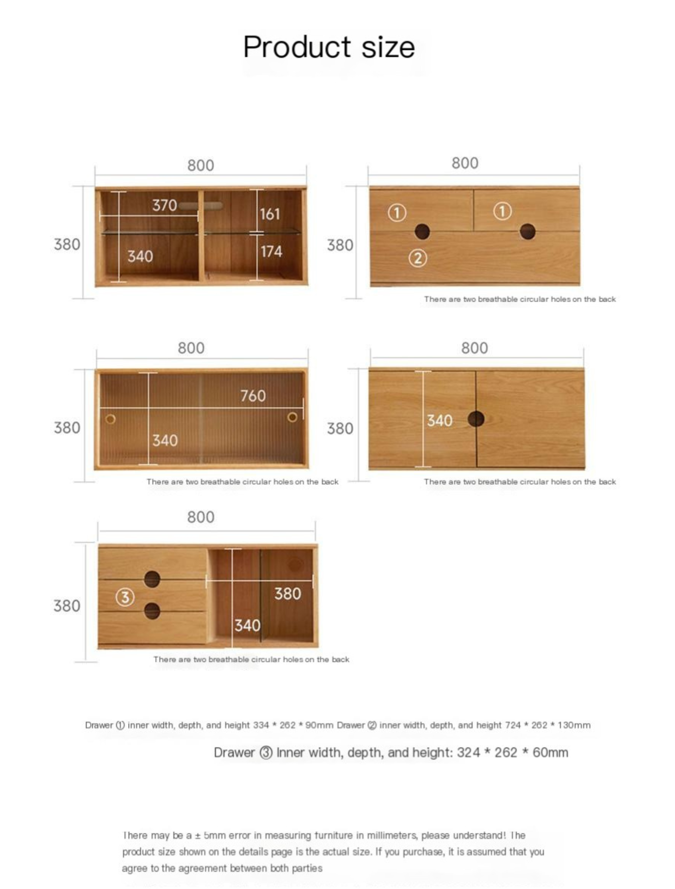 Oak Solid Wood Modern TV Stand - Stylish Entertainment Center for Living Room & Home Theater Setup